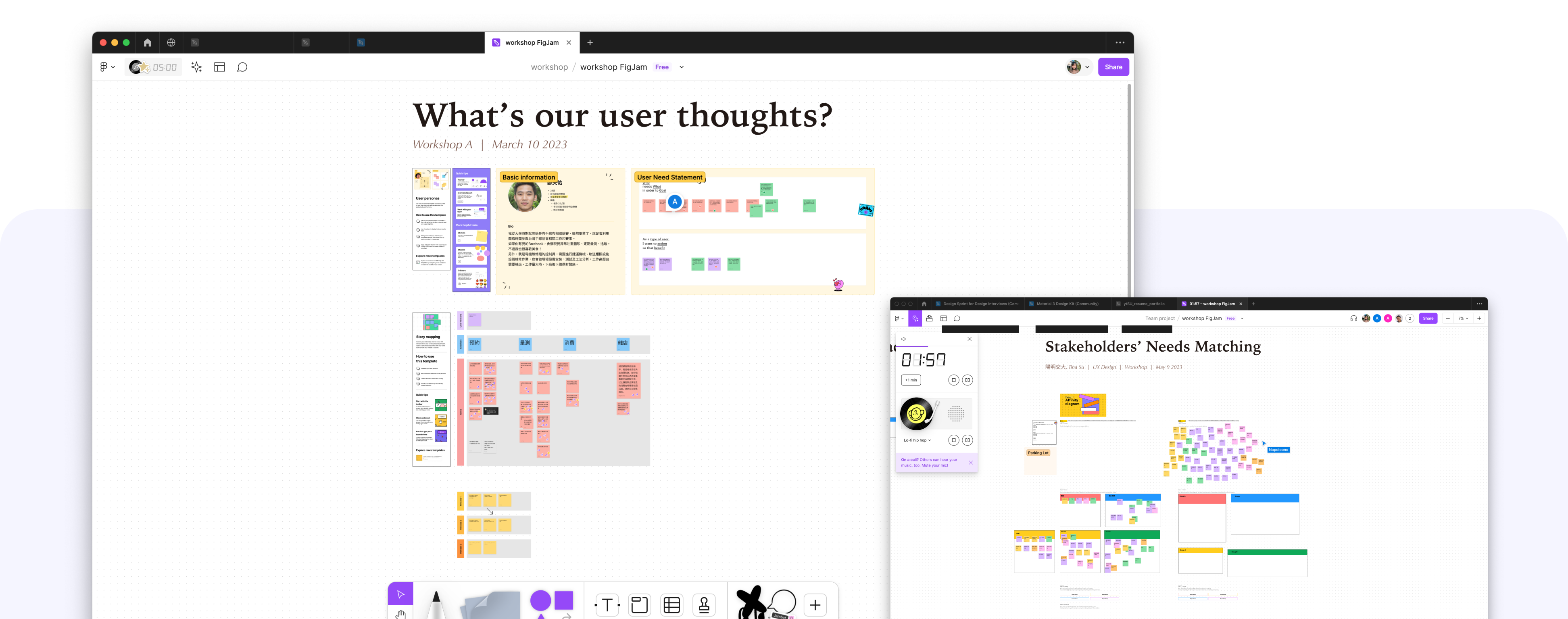 Some screenshots while we had workshops for team building.